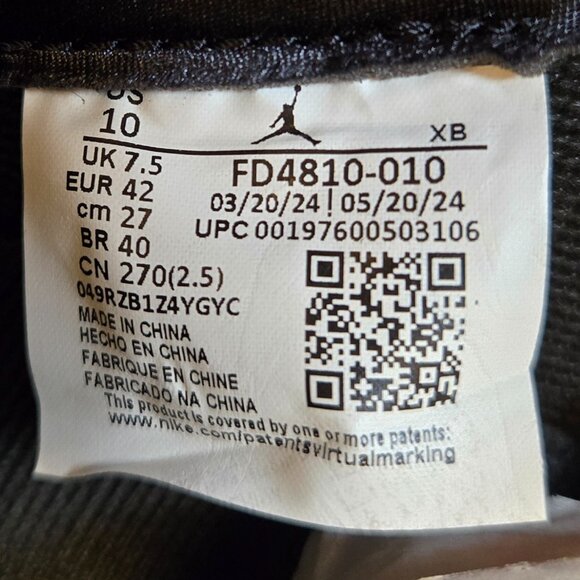 Air Jordan 1 Retro High OG Satin Shadow Women Sz 10 Black Medium Grey FD4810010 - Picture 11 of 11